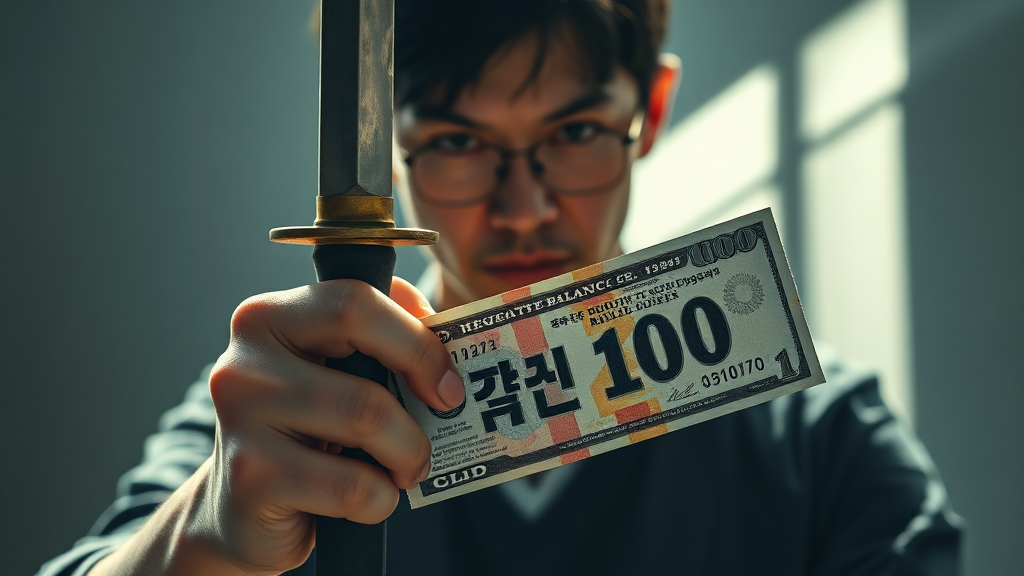 마이너스 통장 장단점 및 활용 사례 (realistic 스타일)