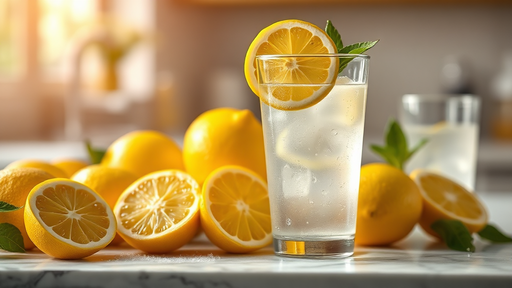 레몬 활용법: 맛과 건강을 더하는 레몬 레시피 (realistic 스타일)