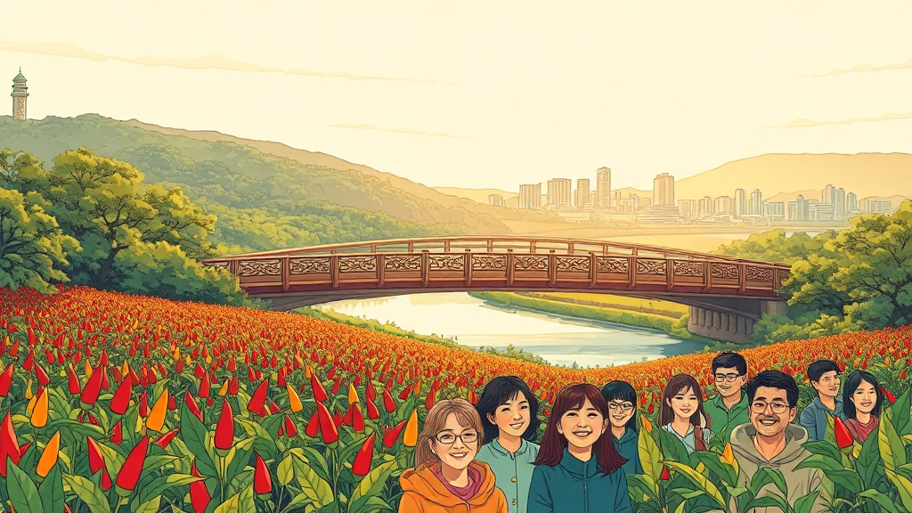 지역 경제 활성화 기여 (illustration 스타일)