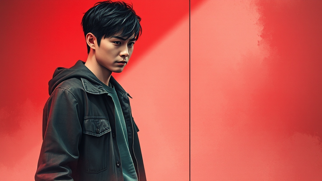 기훈과 프론트맨의 대립 심화 분석 (watercolor 스타일)