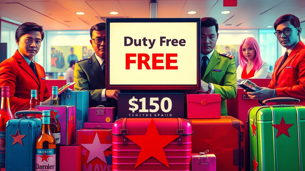 통관 과정 & 세금 정보 (popart 스타일)