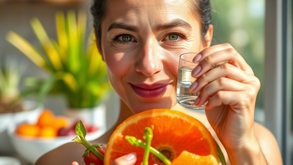 생활 습관 개선으로 당독소 관리하기 (realistic 스타일)