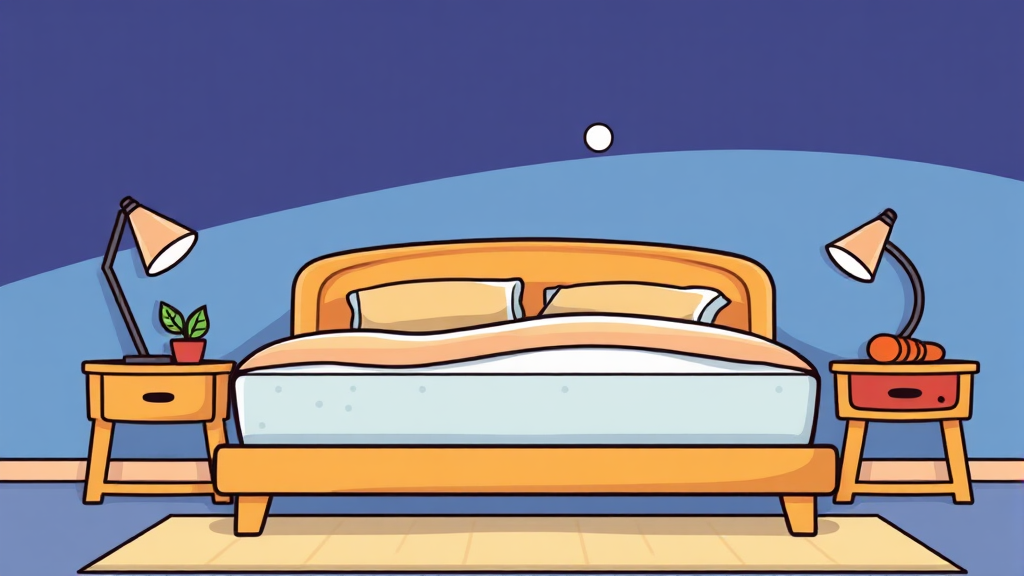 편안한 잠을 위한 매트리스 높이 활용 팁 (cartoon 스타일)