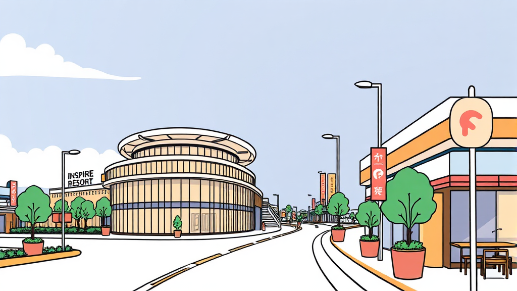 인스파이어 리조트: 교통, 숙소, 식사 완벽 가이드 (illustration 스타일)