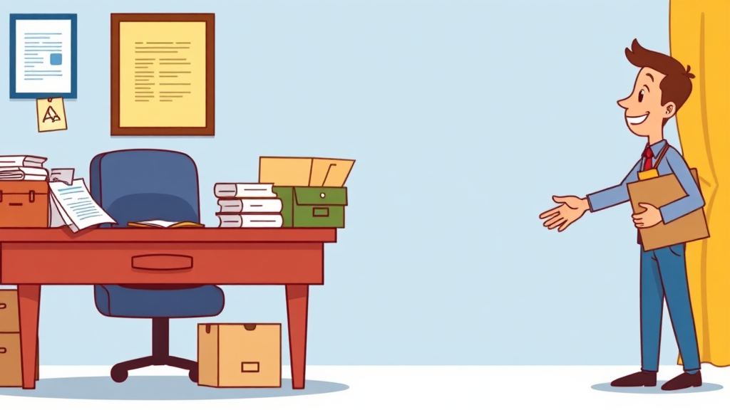 퇴사 통보 전 반드시 확인해야 할 사항 (cartoon 스타일)