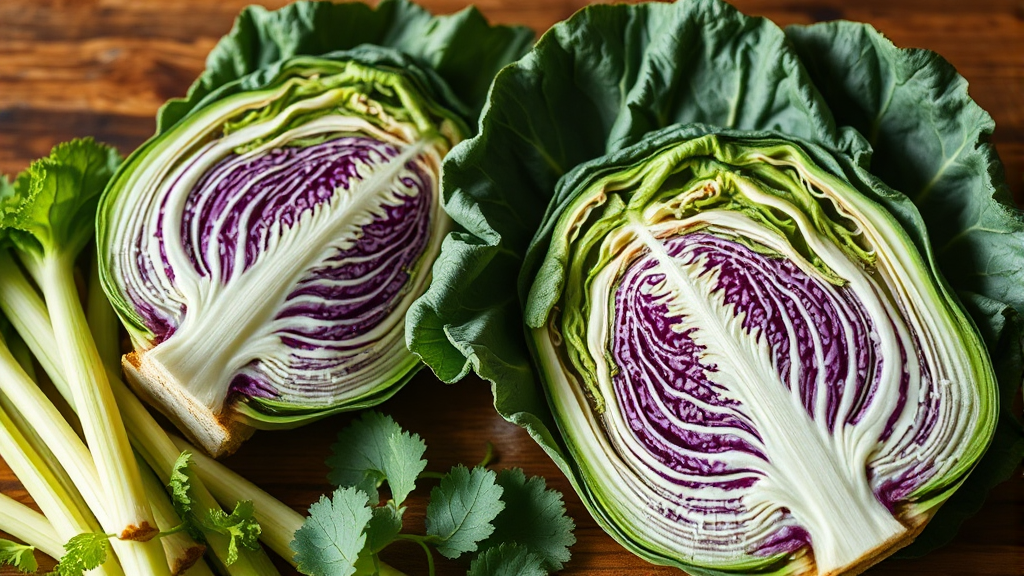 봄동 대체 채소 및 보관 방법 (realistic 스타일)