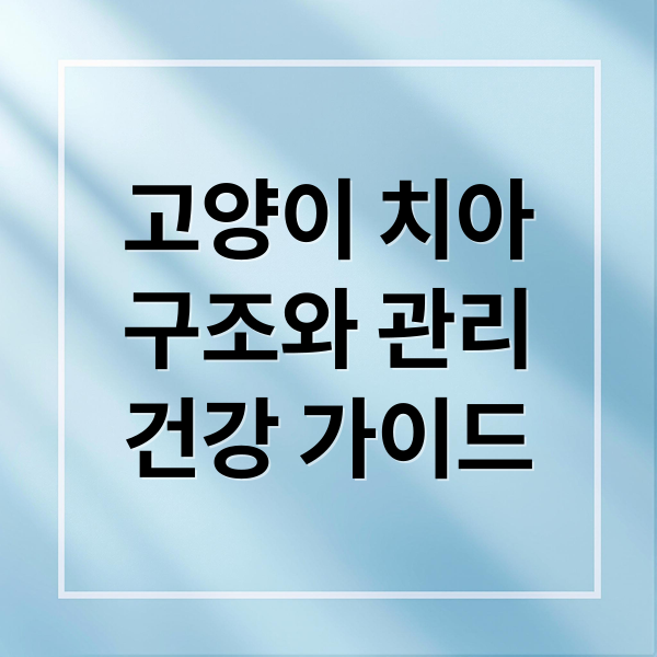 고양이 치아
구조와 관리
건강 가이드 (고양이 이빨 치아 구조)