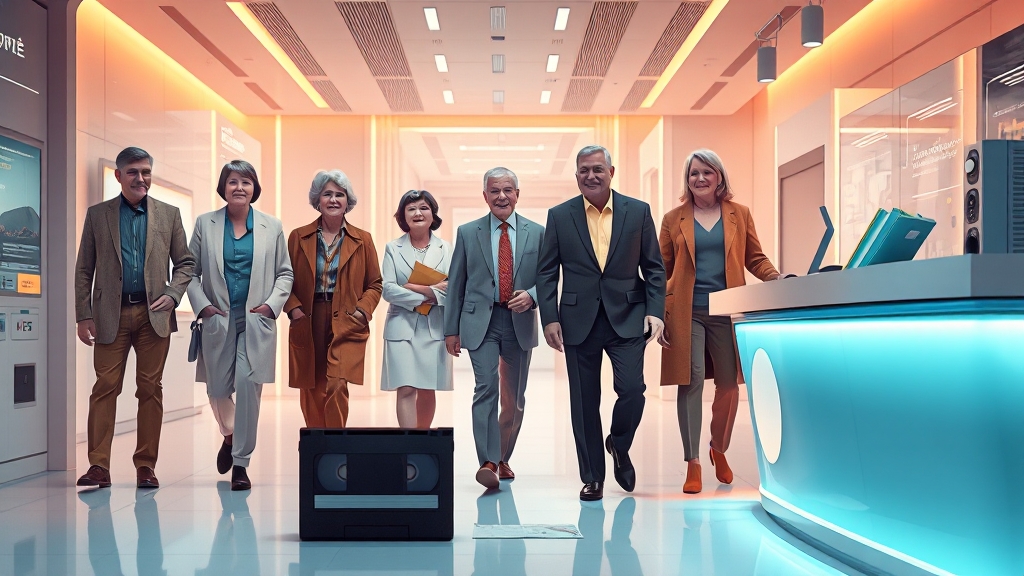 중장년 일자리 지원센터 (illustration 스타일)