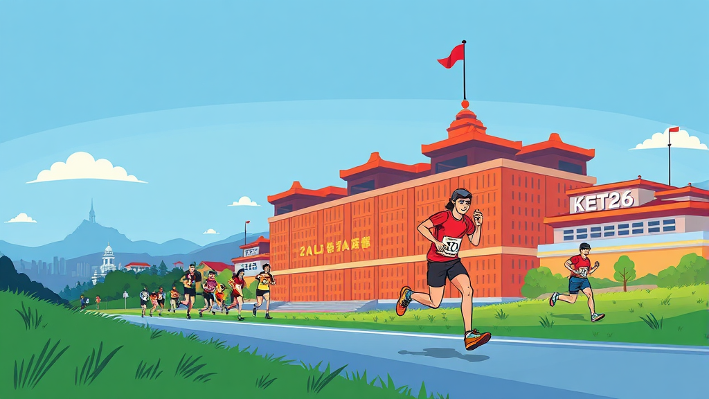 2026 마라톤 일정 (cartoon 스타일)