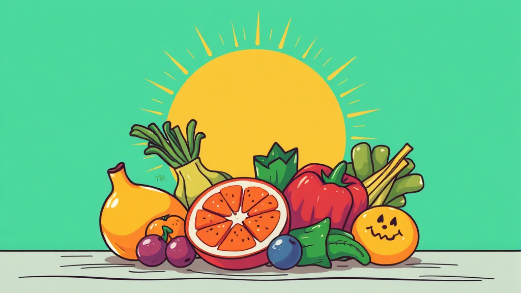 철분 흡수율 높이는 비법 (illustration 스타일)