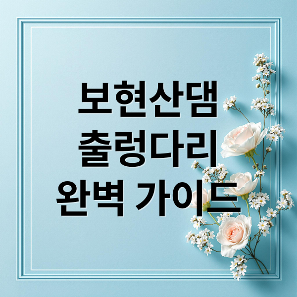 보현산댐
출렁다리
완벽 가이드 (보현산댐 출렁다리 입장료 주차 야경)