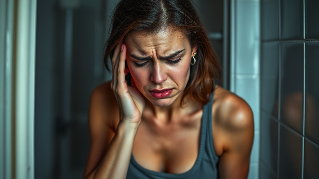 잦은 소변, 혹시 질병 때문? (realistic 스타일)