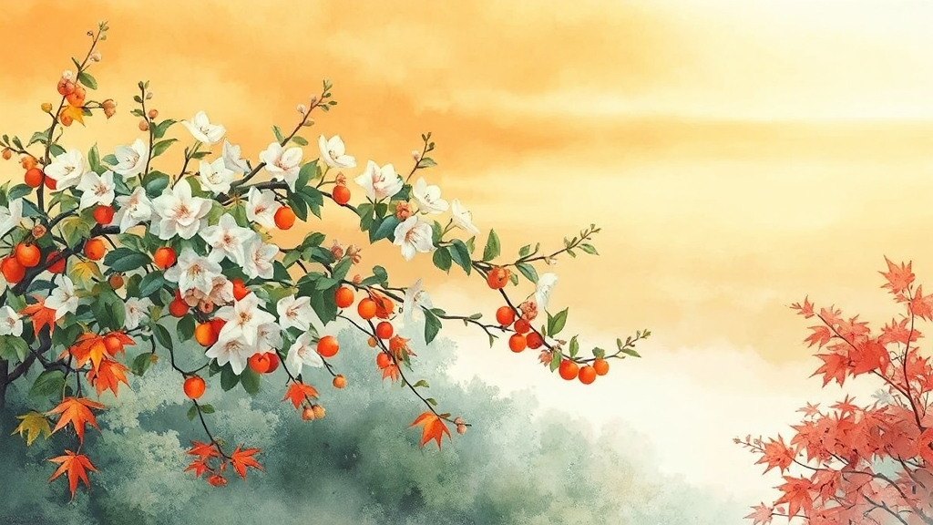 하늘타리, 무엇일까요? (watercolor 스타일)