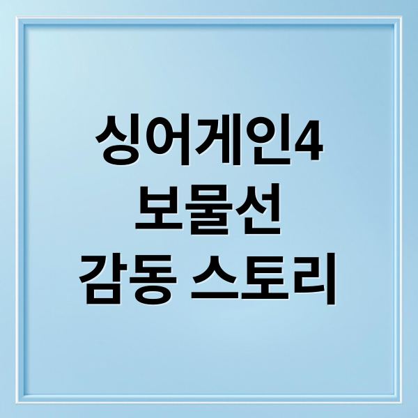 싱어게인4
보물선
감동 스토리 (싱어게인4)