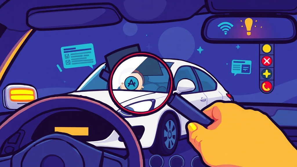 자동차365 이용 시 주의사항 (cartoon 스타일)