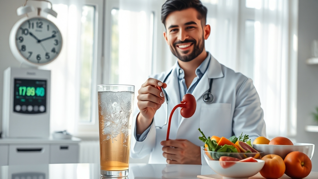 요로결석 예방: 정기 검진 및 주의사항 (realistic 스타일)