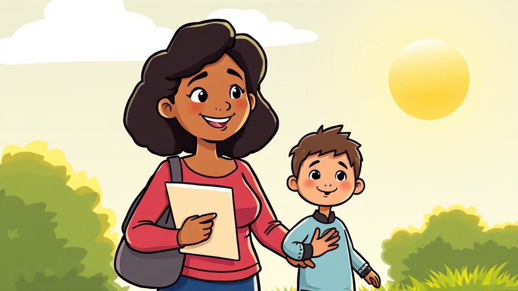 신청 방법 (온라인 & 주민센터) (cartoon 스타일)