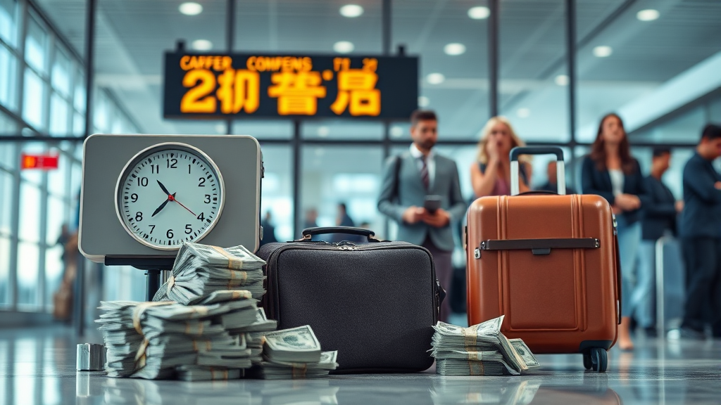 지연 시 보상 기준 상세 안내 (realistic 스타일)