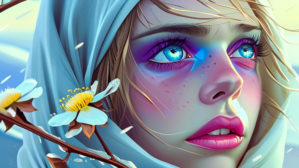 봄철 안구건조증, 어떤 증상일까요? (illustration 스타일)