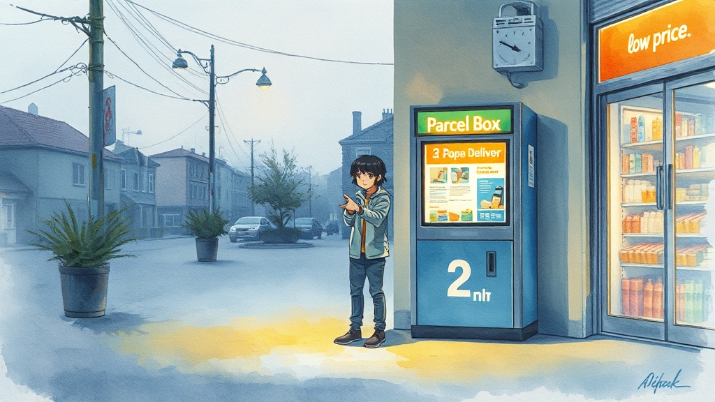 편의점 택배 이용 현황 (watercolor 스타일)