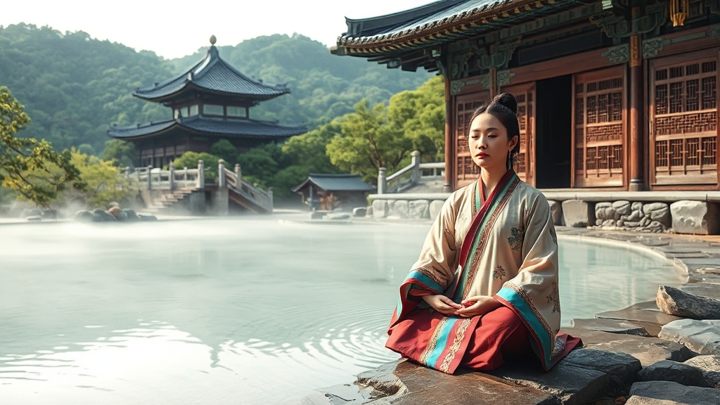 한국의 대표적인 치유 공간 (realistic 스타일)