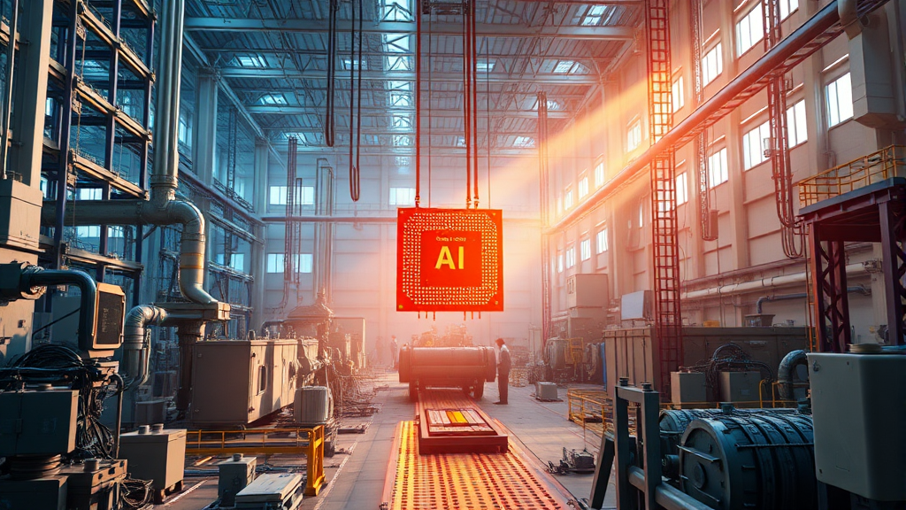 AI 반도체 시대, 파운드리의 역할과 과제 (realistic 스타일)