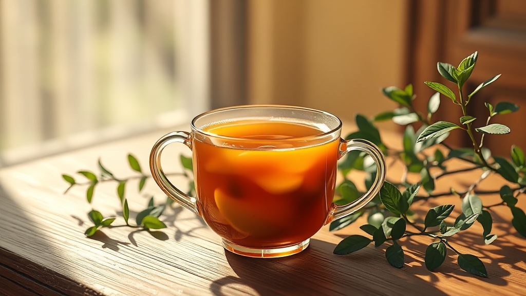 여주차 효능: 혈당 조절 & 건강 UP! (realistic 스타일)