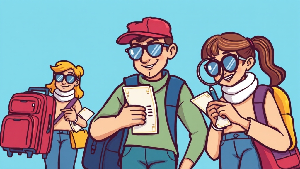 10만원대 항공권 예약 시 주의사항 (cartoon 스타일)