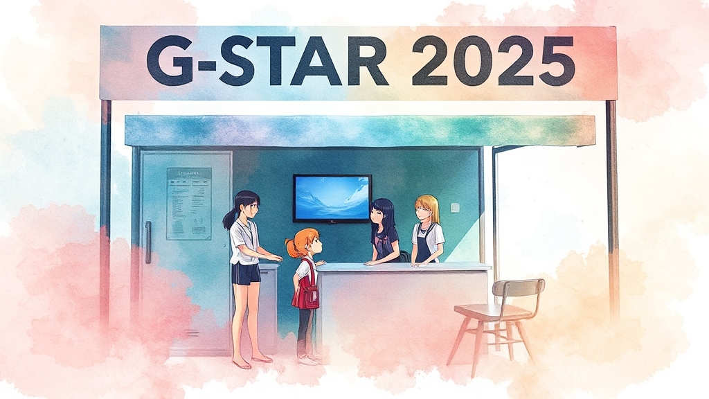 크래프톤 부스 집중 탐구 (watercolor 스타일)