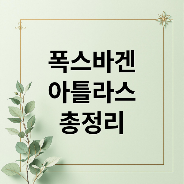 폭스바겐
아틀라스
총정리 (폭스바겐 아틀라스 SUV)