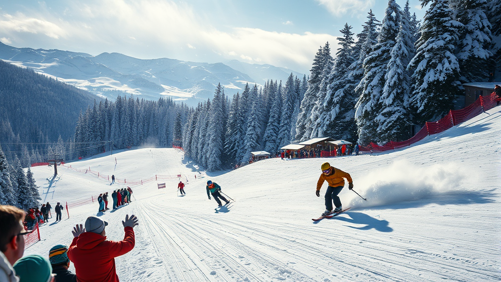 스키장 개장 기념 이벤트 및 혜택 (realistic 스타일)