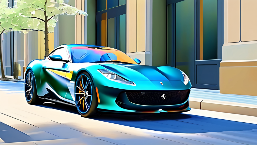 자동차 담보대출, 이자율과 한도 결정 요인 (watercolor 스타일)