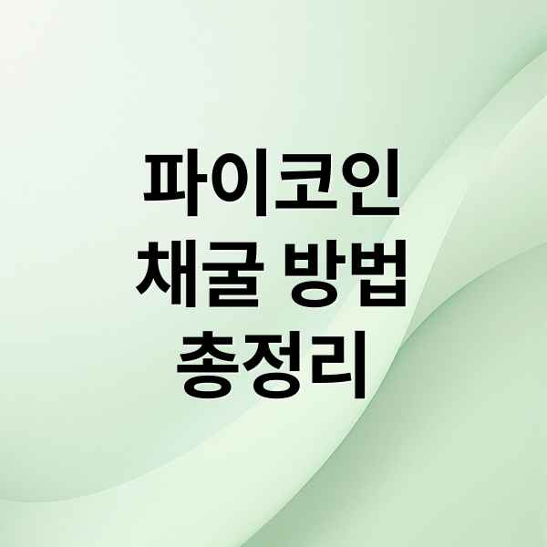 파이코인
채굴 방법
총정리 (파이코인 업비트 상장 전망 및 무료채굴)
