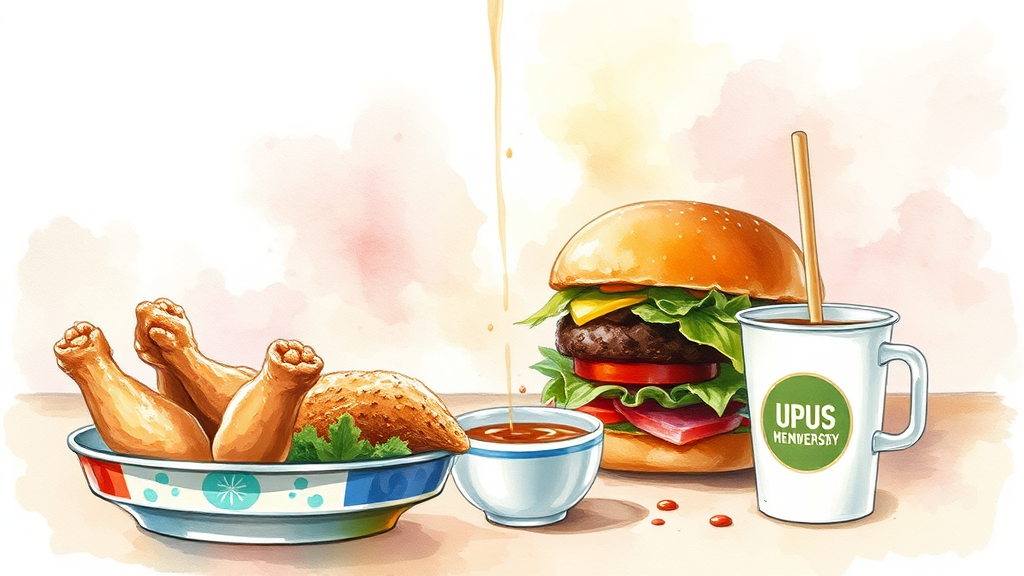 식음료 할인, 놓치면 손해! (watercolor 스타일)