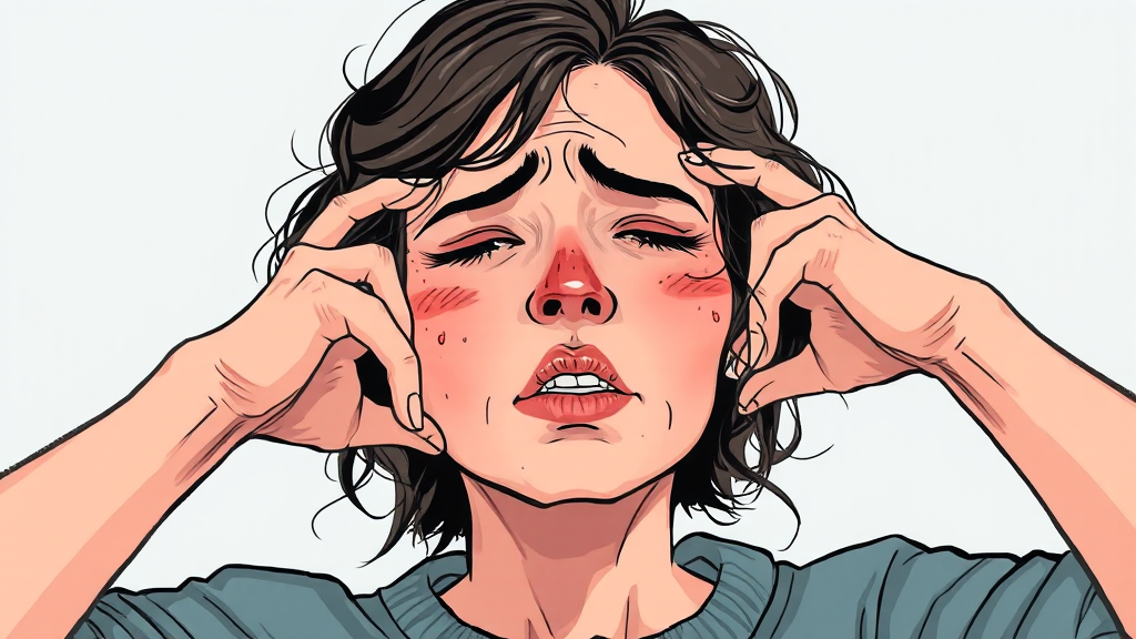 갑상선기능저하증의 주요 증상 (illustration 스타일)