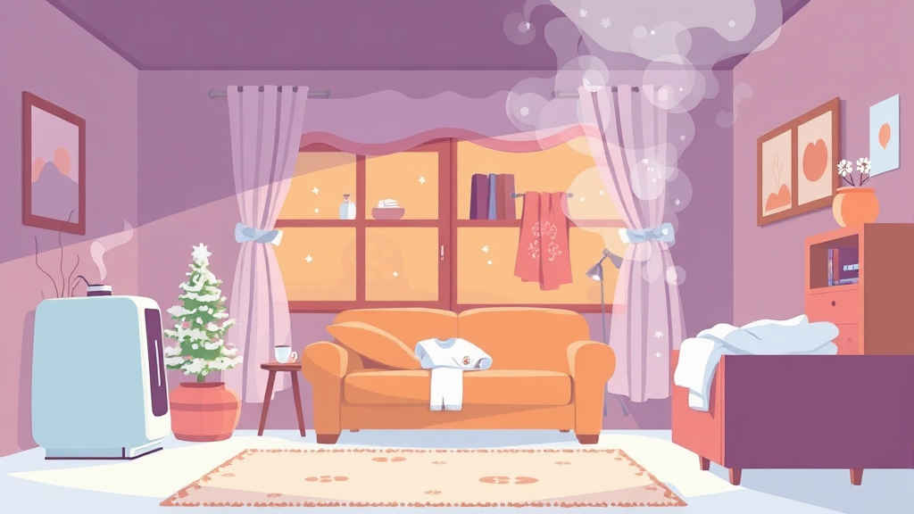 실내 습도, 난방 효율 높이는 비법 (illustration 스타일)