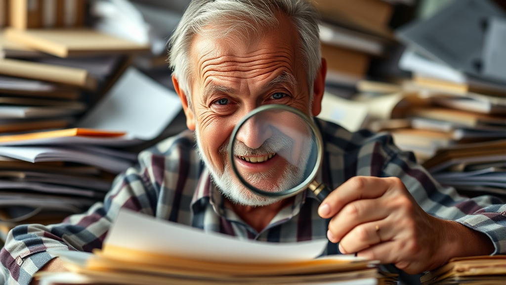 노인일자리 준비 서류 (realistic 스타일)