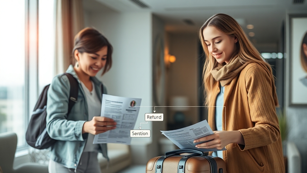 환불 신청 절차 및 필요 서류 (realistic 스타일)