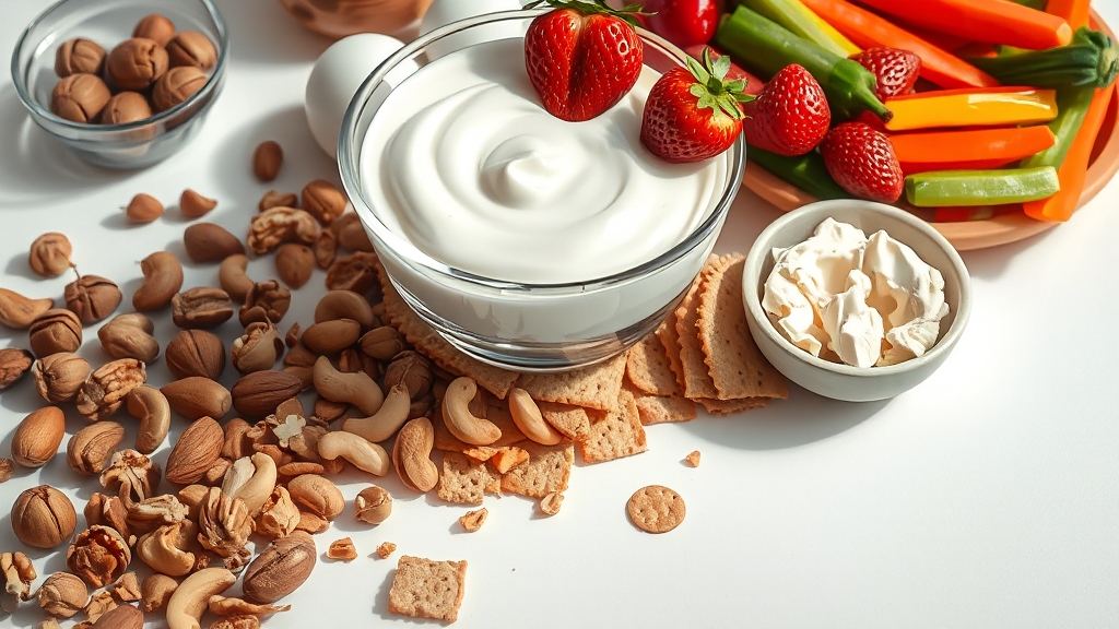 혈당 조절 & 포만감 간식 조합 (realistic 스타일)