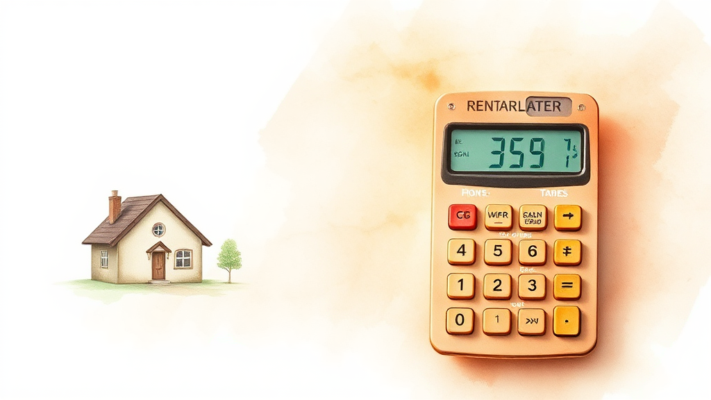 월세 환급 공제액 계산법 (watercolor 스타일)