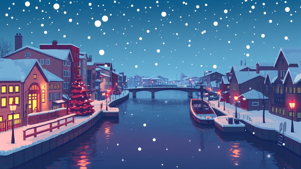 오타루 여행, 잊지 못할 겨울 추억 (cartoon 스타일)