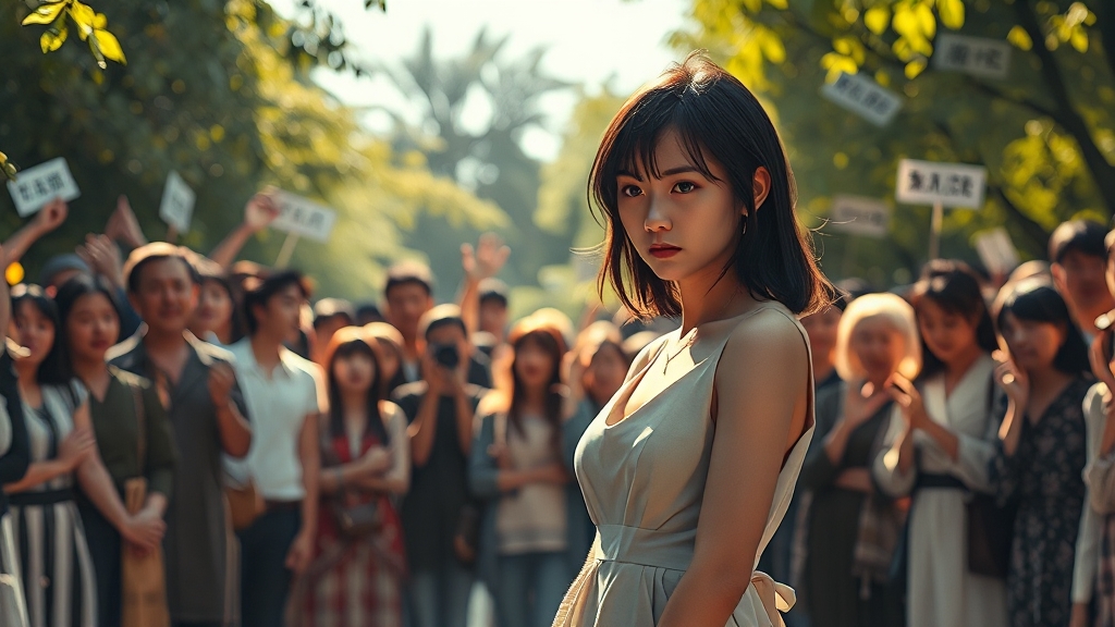 대중의 반응 (realistic 스타일)