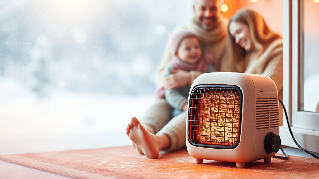 보조 난방 기기 효율적 사용법 (watercolor 스타일)