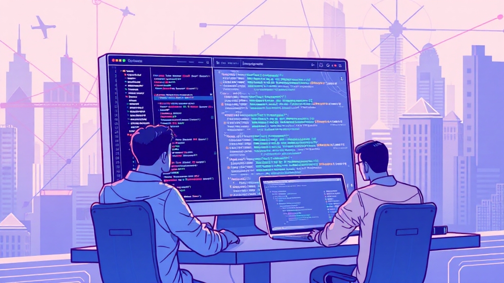 바이브 코딩 장점과 한계 (illustration 스타일)