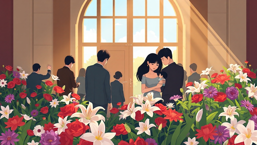 장례식장 주변 정보 (cartoon 스타일)