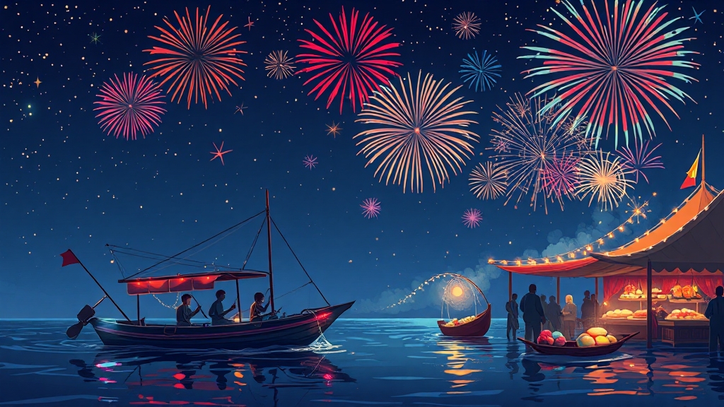 축제 주요 프로그램 및 일정 (cartoon 스타일)