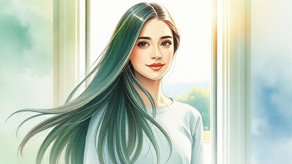 비듬 관리 시 주의사항 (watercolor 스타일)