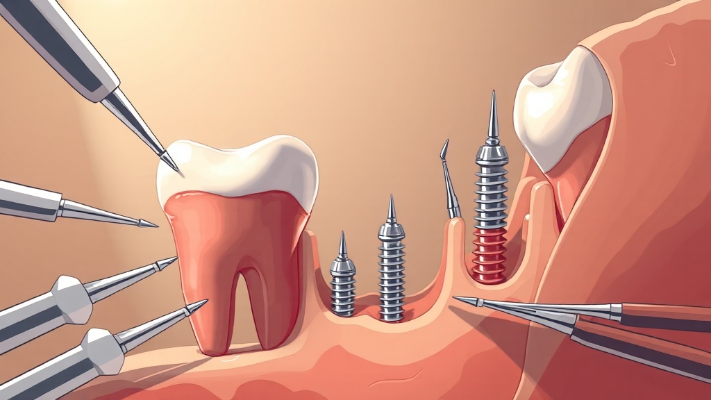치아 발치가 필요한 경우와 임플란트 (illustration 스타일)