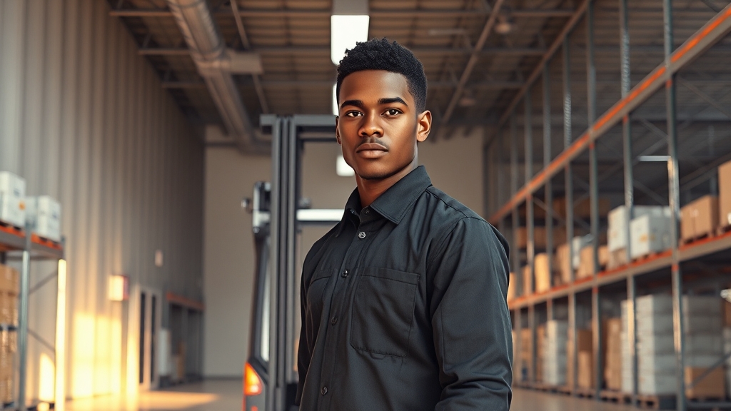 지게차운전기능사 자격증 가이드 (realistic 스타일)