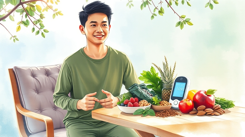 당뇨 초기 관리 중요성 (illustration 스타일)